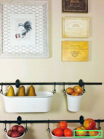 Skladištenje voća na zidu