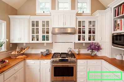 Kuhinja s drvenim stolom: prednosti i mane, opcije boja, primjeri fotografija