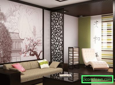 Bijela tonna spavaća soba u japanskom stilu